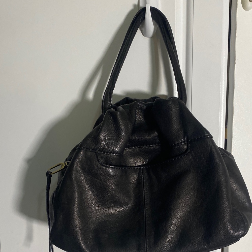 HOBO Elegant Black Leather Shoulder Bag